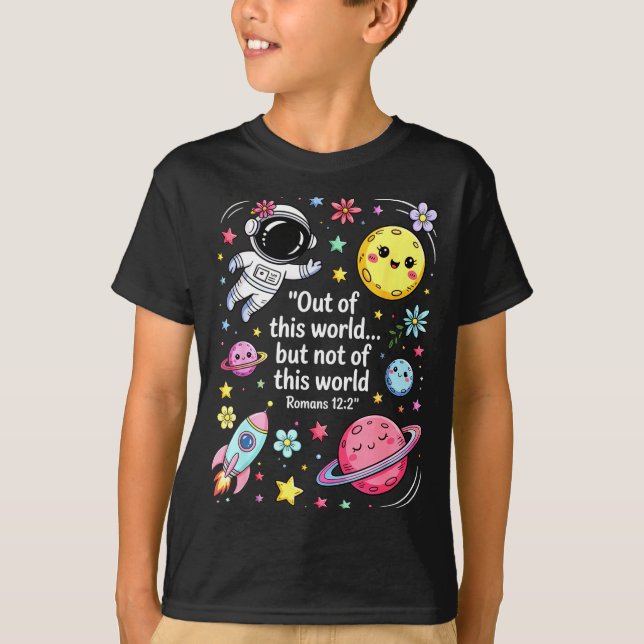 Camiseta Out Of This World Spaceship Planet Galaxy Christia (Frente)