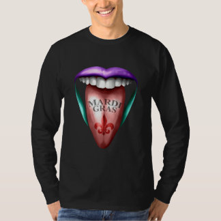 Camiseta Out Stretched Tongue For Mardi Gras