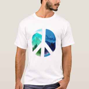Camiseta Outdoor Mountain Sinal de Paz em Vida Selvagem Nat