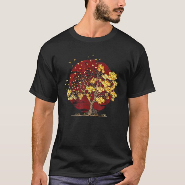 Camiseta Outdoor Nature Camping People Hiker Forests Tree B (Frente)