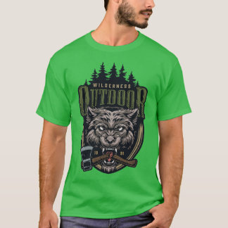 Camiseta Outdoor wilderness wolf design