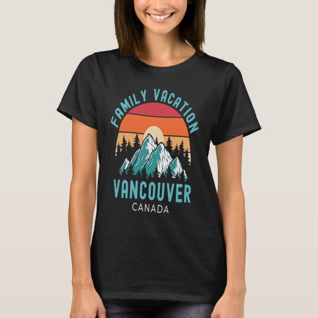 Camiseta Outdoors Explore Mountains Family Vacation Canada  (Frente)