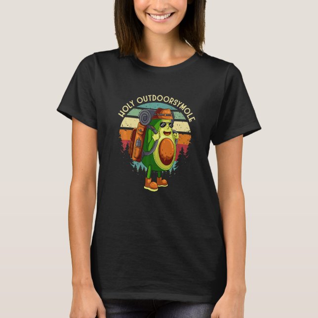 Camiseta Outdoorsy Avocado Hiking Holy Outdoorsymole Guacam (Frente)