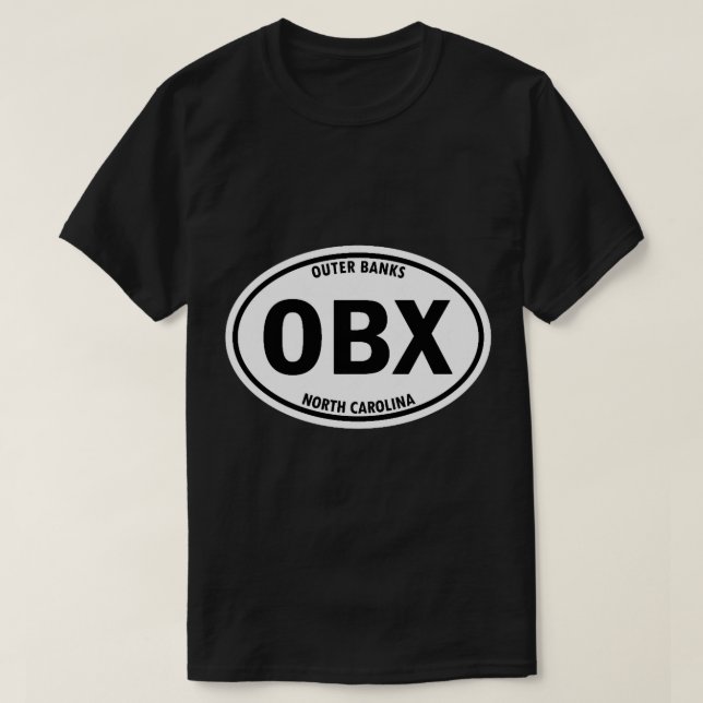 Camiseta Outer Banks, Carolina do Norte, OBX Oval Viagem (Frente do Design)