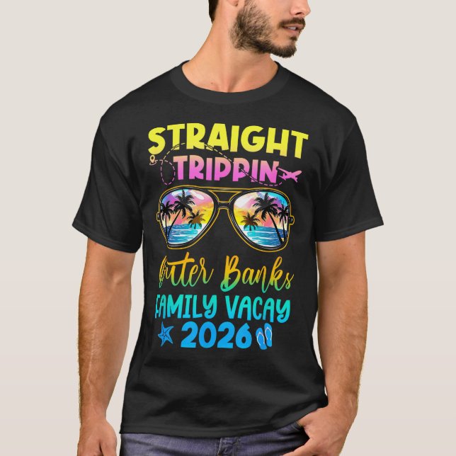 Camiseta Outer Banks Family Vacay Vacation 2026 Straight Tr (Frente)