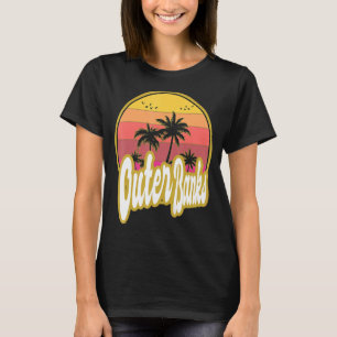 Camiseta Outer Banks North Carolina Beach Retro Sunset