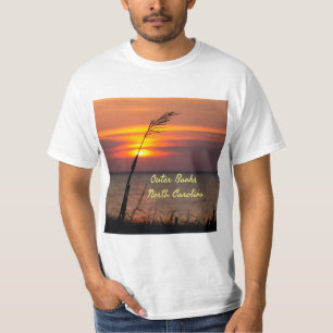 Camiseta Outer Banks North Carolina Beach Sunset Orange Sky