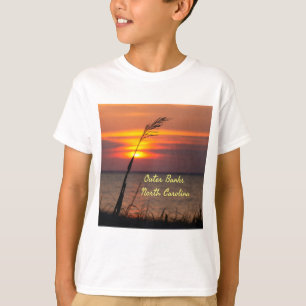 Camiseta Outer Banks North Carolina Beach Sunset Orange Sky