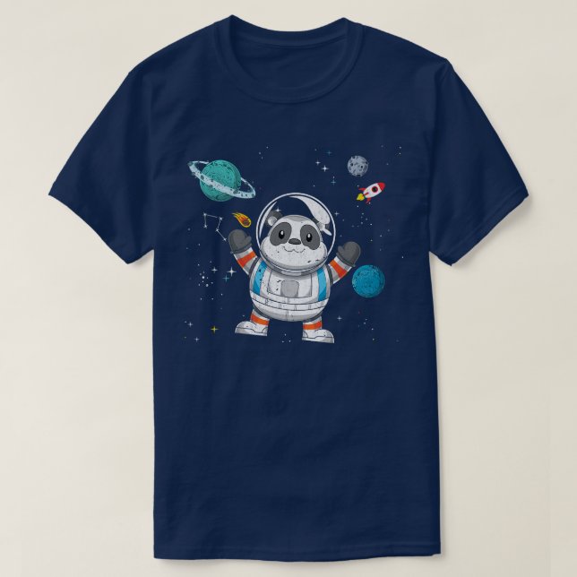 Camiseta Outer Space Chinese Zoo Animal Science Astronaut P (Frente do Design)
