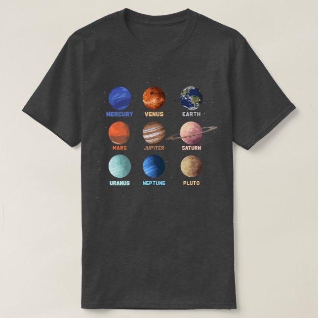 Camiseta Outer Space Exploration Science Science Fan Premiu (Frente do Design)
