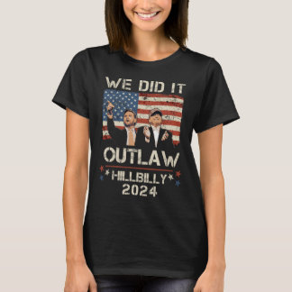 Camiseta Outlaw Hillbilly 2024 Trump Vance Nós Fizemos