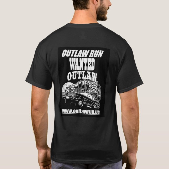 Camiseta Outlaw Run T-Shirt com design atrás (Verso)
