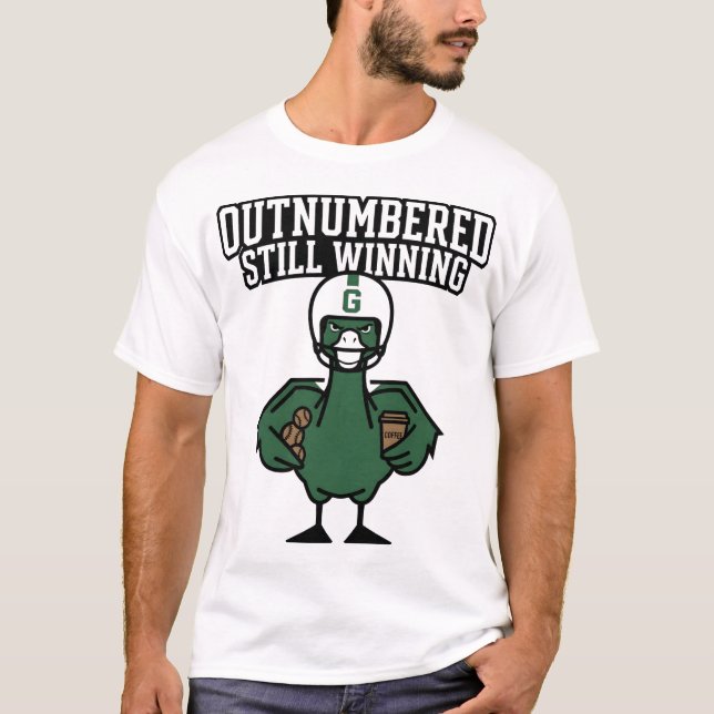 Camiseta Outnumbered Still Winning | Angry Goose Baseball C (Frente)