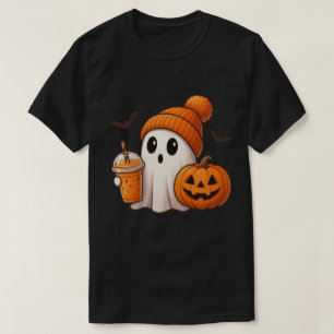 Camiseta Outono Aconchegante de Halloween – Abóbora Fantasm