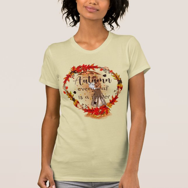 Camiseta Outono Cada Folha É Uma Flor (Frente)