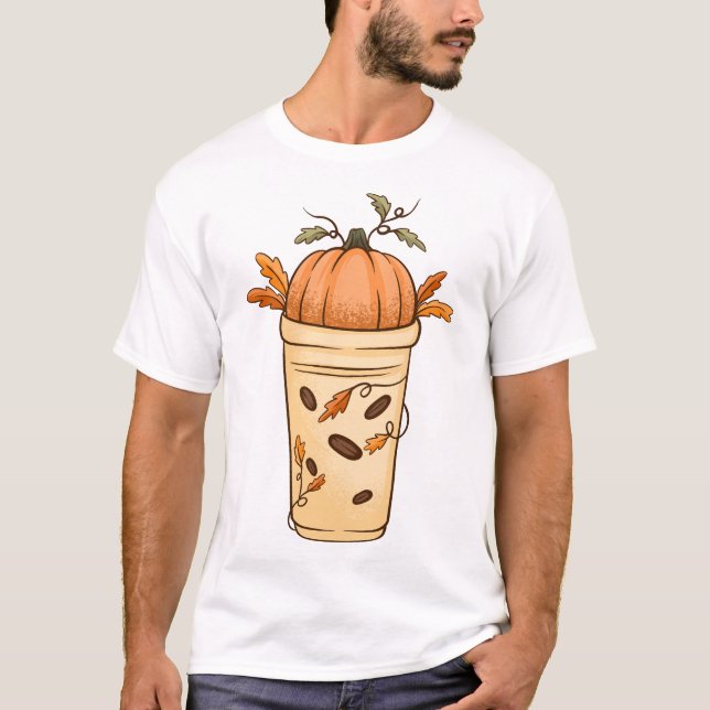Camiseta outono de Abóbora outono Dia de Ação de Graças Dia (Frente)