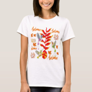 Camiseta Outono de Hummingbird/Queda