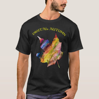 Camiseta Outono Digital em Tee Negro