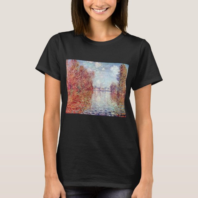 Camiseta Outono em argentino por Claude Monet (Frente)