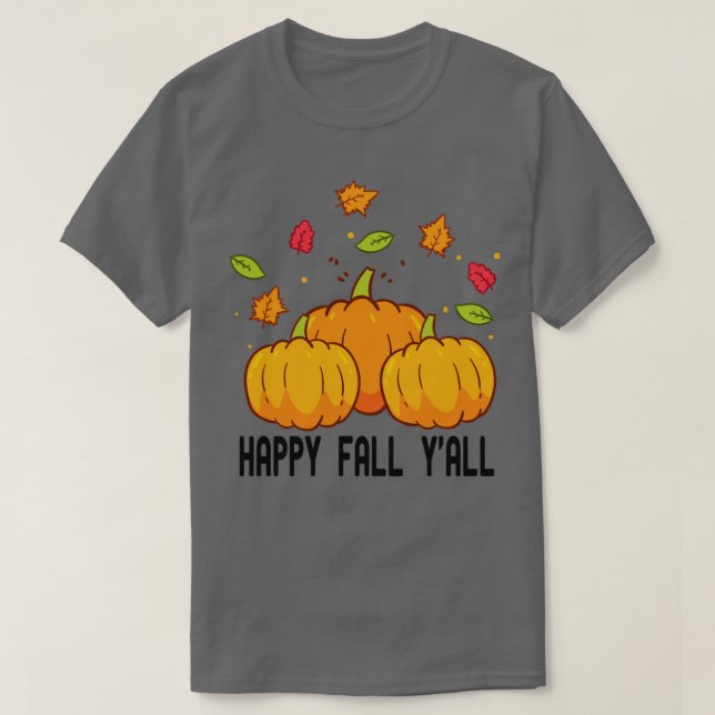 Camiseta outono feliz yall29 (Frente do Design)