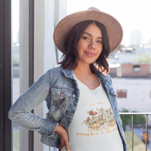 Camiseta Outono Floresta Abóbora Mamãe de Verdade