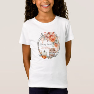 Camiseta Outono Gnomo Fofo Folhas de Outono Aniversário