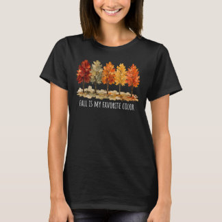 Camiseta Outono Pintado É Minha Cor Favorita