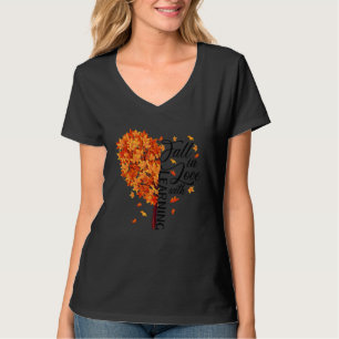 Camiseta Outono Professor Se Apaixona Pelo Aprendizado Dia
