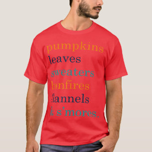 Camiseta Outono PumpkinFall Tshirt para mulheres com ditos