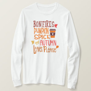 Camiseta Outono Tempero Abóbora