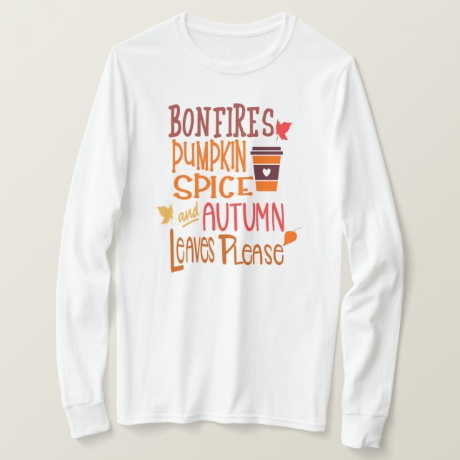 Camiseta Outono Tempero Abóbora (Frente do Design)