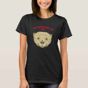 Camiseta Outra Lula Para Fritar Comida Amante de Lontra Foo