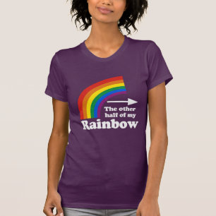 Camiseta OUTRA METADE de MEU ARCO-ÍRIS que APONTA CERTO -