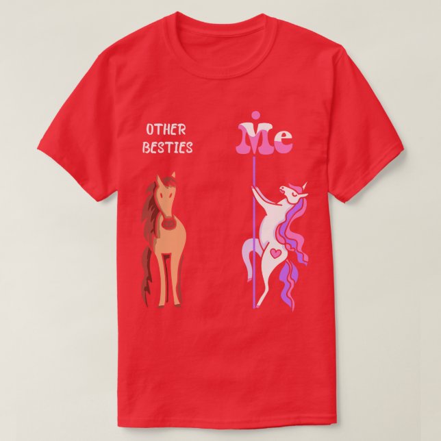 Camiseta Outras personagens Tee Unicorn Bestie Funny Gift I (Frente do Design)