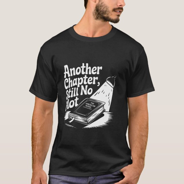 Camiseta Outro Capítulo Ainda Sem EnredoO Romance Americano (Frente)