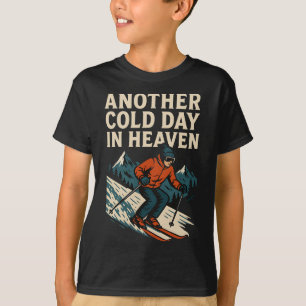 Camiseta Outro Dia Frio No Céu Retro Esqui Montanha S