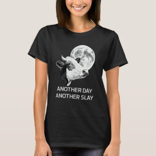 Camiseta Outro Dia Outro Abate Vaca Lua Citação Motivaciona