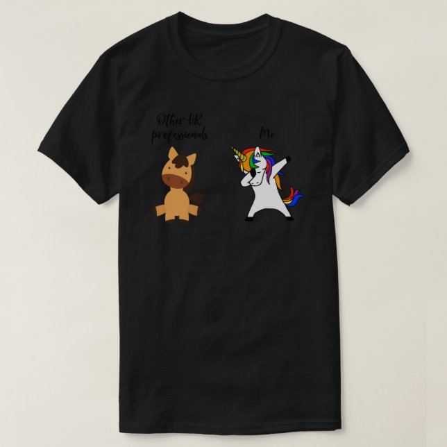 Camiseta Outros Profissionais De RH Me Engraçados Dabbing U (Frente do Design)