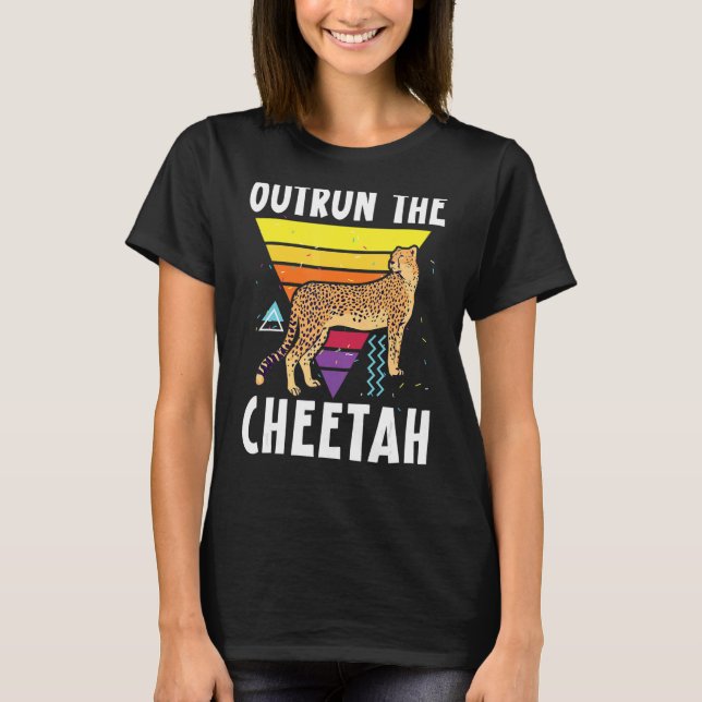 Camiseta Outrun The Cheetah Wildlife Animal Zookeeper (Frente)