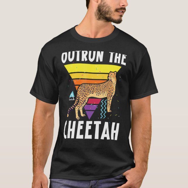 Camiseta Outrun The Cheetah Wildlife Animal Zookeeper (Frente)
