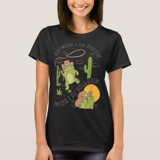 Camiseta Outside I Be Hootin Inside I Be Hollerin Funny Cac