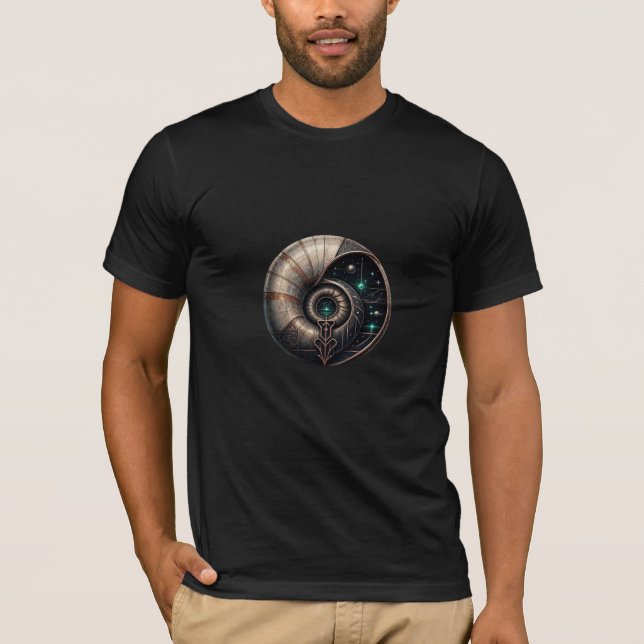 Camiseta OUTTA SPACE — Shell Galaxy Inside (Frente)
