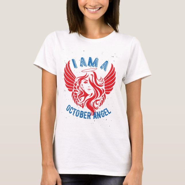 Camiseta Outubro Angel Birthday (Frente)