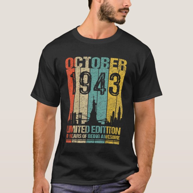 Camiseta Outubro De 1943 80 Anos De Awesom (Frente)