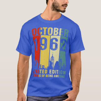 Camiseta Outubro De 1962 Edição Limitada, 60 Anos De Atençã