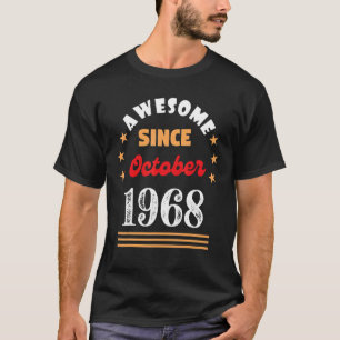 Camiseta Outubro de 1968 Aniversário Espetacular Desde 1968