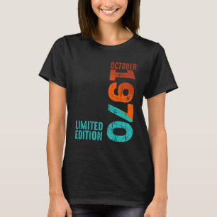 Camiseta Outubro De 1970 Ano 1970 Retro 1970 Vintage 1970 S