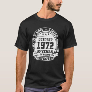 Camiseta Outubro De 1972 50º Aniversário 50 Anos De Perf