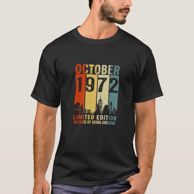 Camiseta Outubro De 1972 Edição Limitada, 50 Anos De Atençã (Frente)