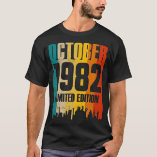 Camiseta Outubro De 1982 39 Anos Antiga Edição Limitada De 